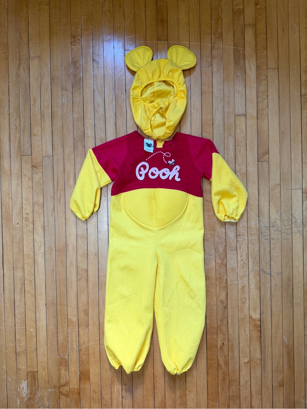 Vintage 90s Disney Catalog Winnie the Pooh Costume Fleece Jumpsuit Kids Sz. 3-4